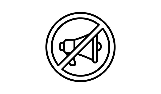 No Ads Promotion Outline Icon Vector Ad Blocker Shield Symbol Illustration