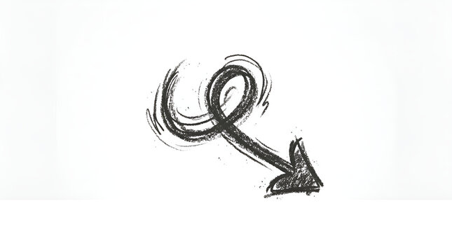 Hand drawn flecha vector sketch arrow icon on white background