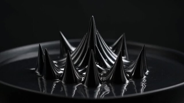 Silhouettes of five people standing together in a dark space.