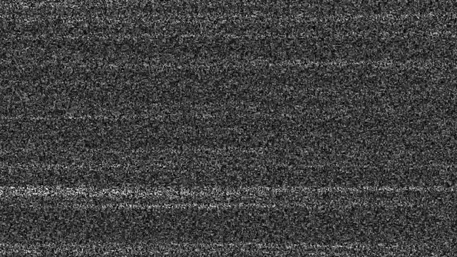 Static Noise Grain Texture with Horizontal White Lines on Dark Gray Background abstract black and white