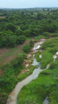 Khlong Tak Tat Waterway in Chaiyaphum, Thailand