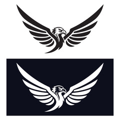 Fototapeta premium Creative Garuda Bird Logo Featuring Indonesian National Red White Flag Elements