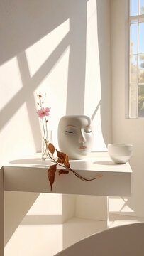 Decora??o Minimalista com M?scara Facial