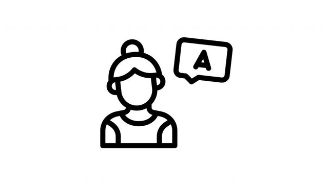 translator minimalist stroke animation