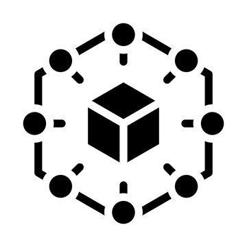 Real world asset tokenization and blockchain digital asset icon vector	
