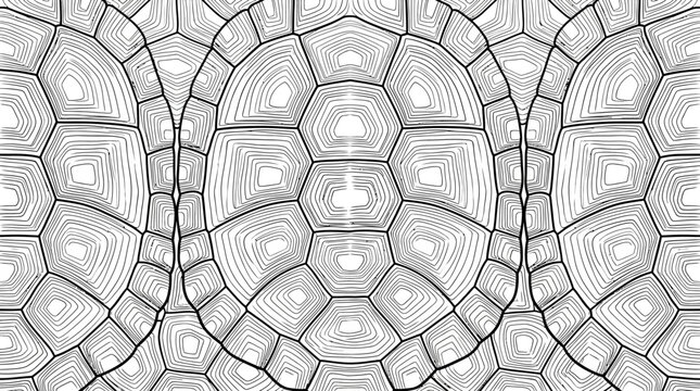 Geometric Turtle Shell Pattern - Abstract Natural Design