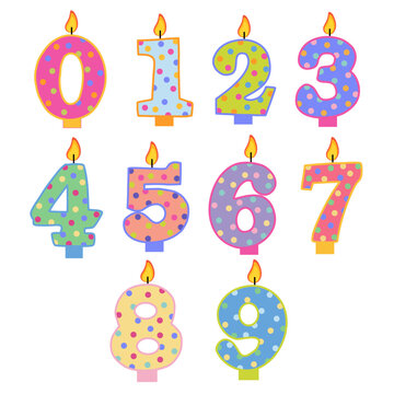 Dotted candle number collection 