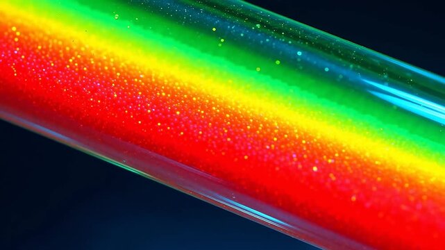 Rainbow Glow of Quantum Dot Solution Under UV Light