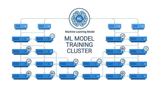 Machine Learning Model Training Cluster, AI Network Architecture, Data Processing