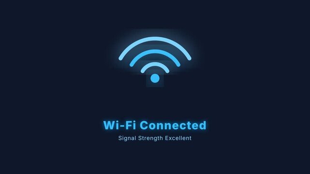 Wi-Fi connected signal strength indicator.