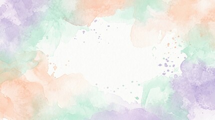 Fototapeta premium Colorful watercolor background with pastel splashes for design and art projects