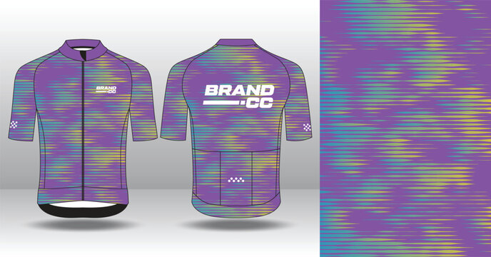 Modern Cycling Jersey Design Template for Custom Sublimation