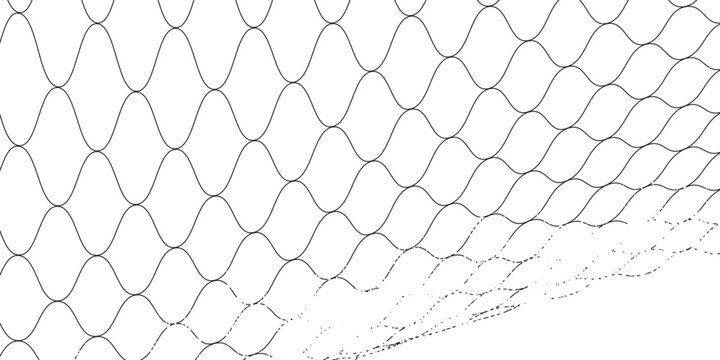 Football, hockey or basketball net with distressed texture. Lattice structure with grunde effect. Old fence pattern. Scratched mesh background. Vector graphic illustration.