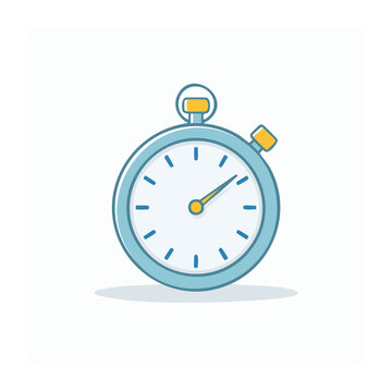 Flat design stopwatch icon