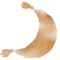brown crescent moon vector © Amilia