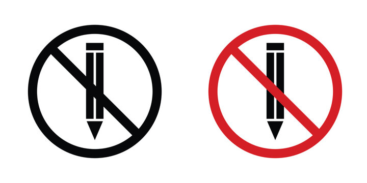 No writing sign