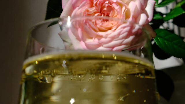 Flute of champagne, prosecco. Bubbles surge upward from the depths, Each bubble catching the light like tiny, fleeting jewels. Rising, shining, popping &mdash; pure celebration in a glass. Happy Holidays!