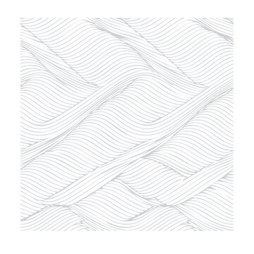 Seamless abstract wave line pattern on white