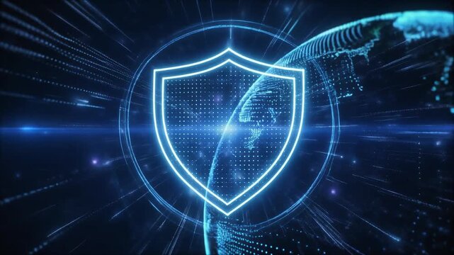 Global Cybersecurity Protection Technology Concept.