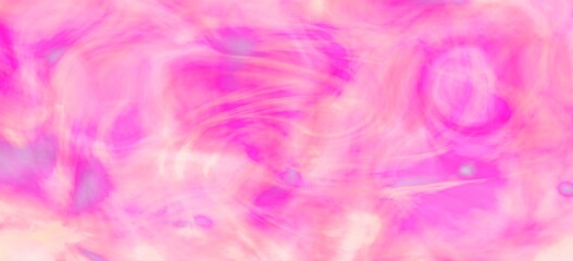 Fototapeta premium Abstract vibrant pink watercolor gradient background with soft ethereal marble smoke swirls dynamic neon blend pattern textured banner