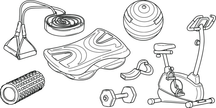Set of hand drawn space travel and galaxy doodle icons