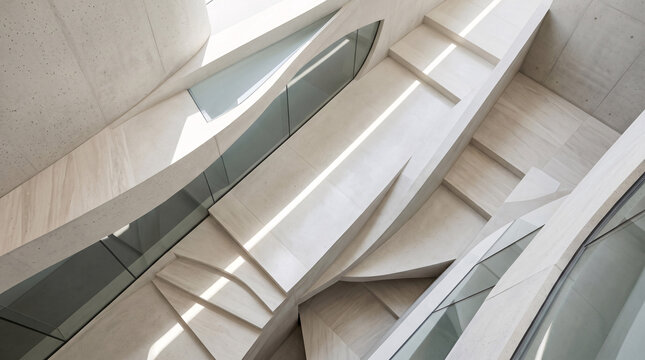 Escalier G&eacute;om&eacute;trique Moderne en Architecture Contemporaine