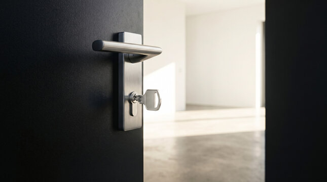 Poign&eacute;e de Porte Moderne avec Serrure