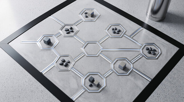 Structure Modulaire Hexagonale de R&eacute;seau Technologique