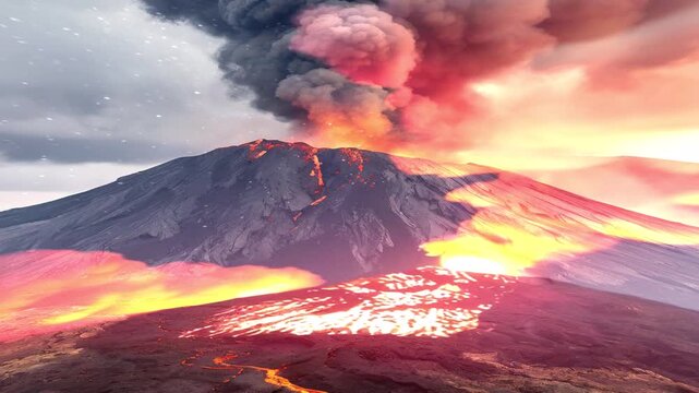 fire in the volcano