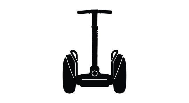 Segway personal transporter silhouette against a white background