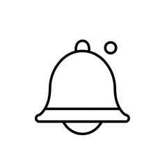 Fototapeta premium A simple line drawing of a bell ringing with a notification symbol