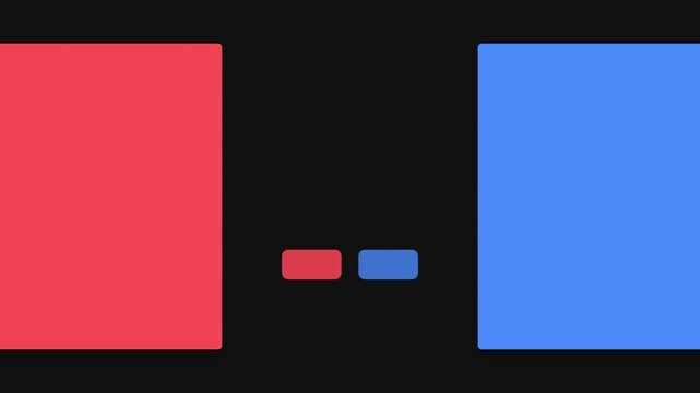 Summer sale comparison interface animation featuring contrasting product panels and selection controls on dark background creating modern retail marketing visuals