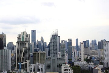 Fototapeta premium Downtown Bangkok Cityscape with Skyscraper Skyline