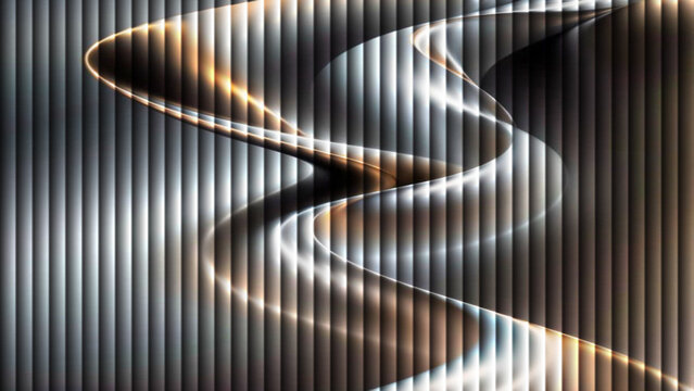 Black and white abstract vector background with flowing geometric lines and wave pattern