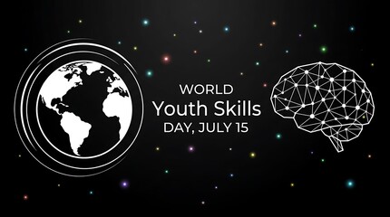 Naklejka premium World youth skills day july 15 empowering youth with essential skills for a global future