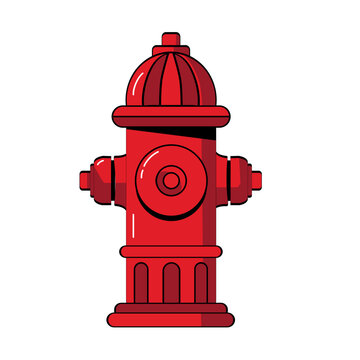 red fire hydrant isolated
