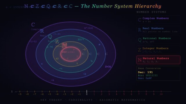 Number Systems Animation Showing Binary Decimal Hexadecimal Conversion and Positional Notation Concepts