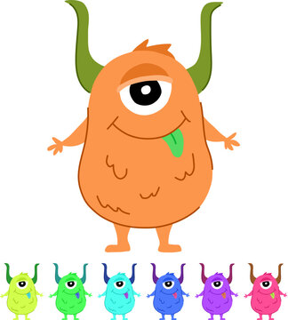 minotaur monster with horns cartoon. satyr chimera, dragon devil, fiend ogre minotaur monster with horns sign vector