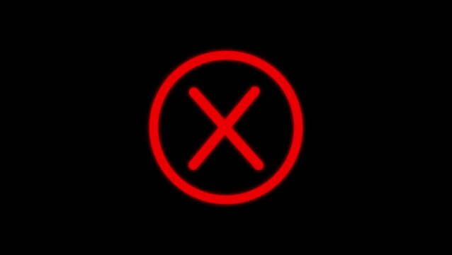 Glossy Red Peace Symbol Icon Button on Black Background 4k video
