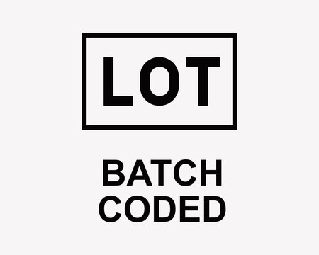 LOT Batch Code Symbol Icon Medical Label Vector