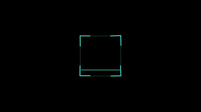 fingerprint biometric scanning. Scan icon showing scanner process and data detection in motion. Scan animation 4 k ..
