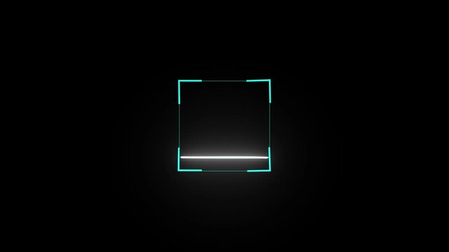 fingerprint biometric scanning. Scan icon showing scanner process and data detection in motion. Scan animation 4 k ..