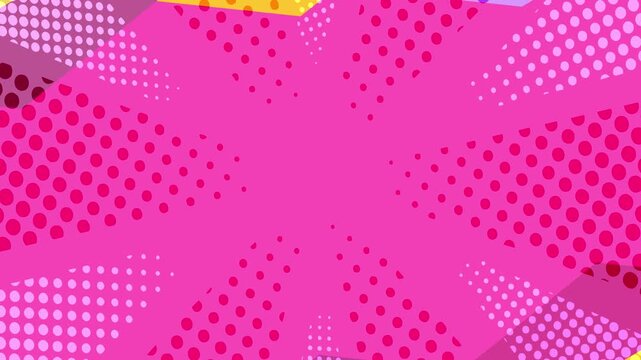 Pink Halftone Dot Pattern Effect 4K