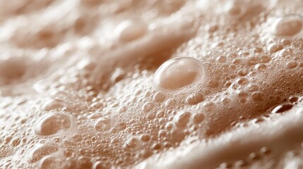 Obraz premium Close-Up of Bubbles and Foam, Captivating Textures in Refreshing Beverage Surface