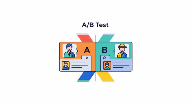A graphic illustration of two ID cards labeled A and B