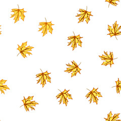 Naklejka premium pattern red maple leaf cartoon. canadian autumn, flag symbol, yellow tree red maple leaf sign vector