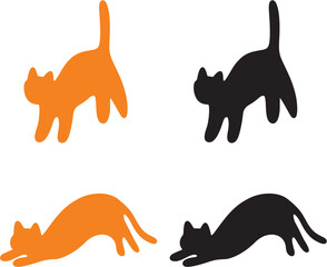 Cat Silhouette Vector Set © Tara