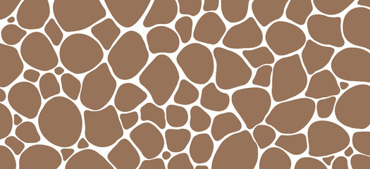 キリンの斑点模様の背景イラスト © Dahlia