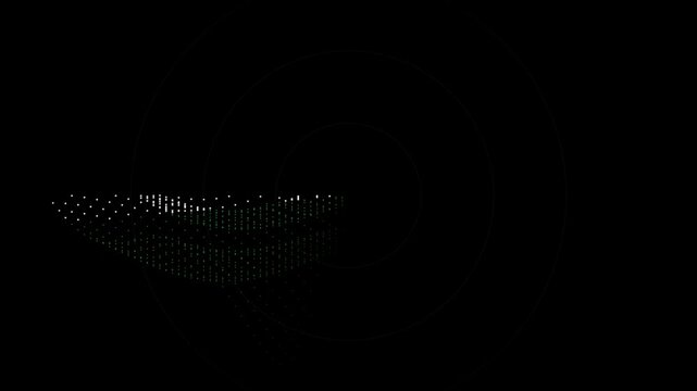 Abstract digital wave pattern with subtle glowing highlights on black background