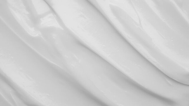White lotion beauty skincare cream texture cosmetic product background stop motion